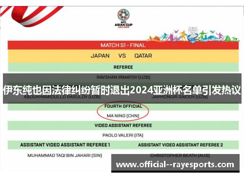 伊东纯也因法律纠纷暂时退出2024亚洲杯名单引发热议